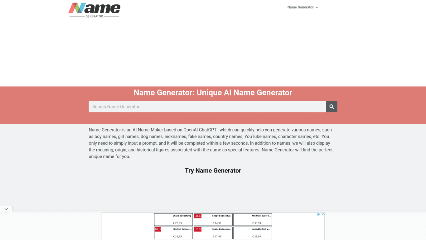 Name Generator screenshot