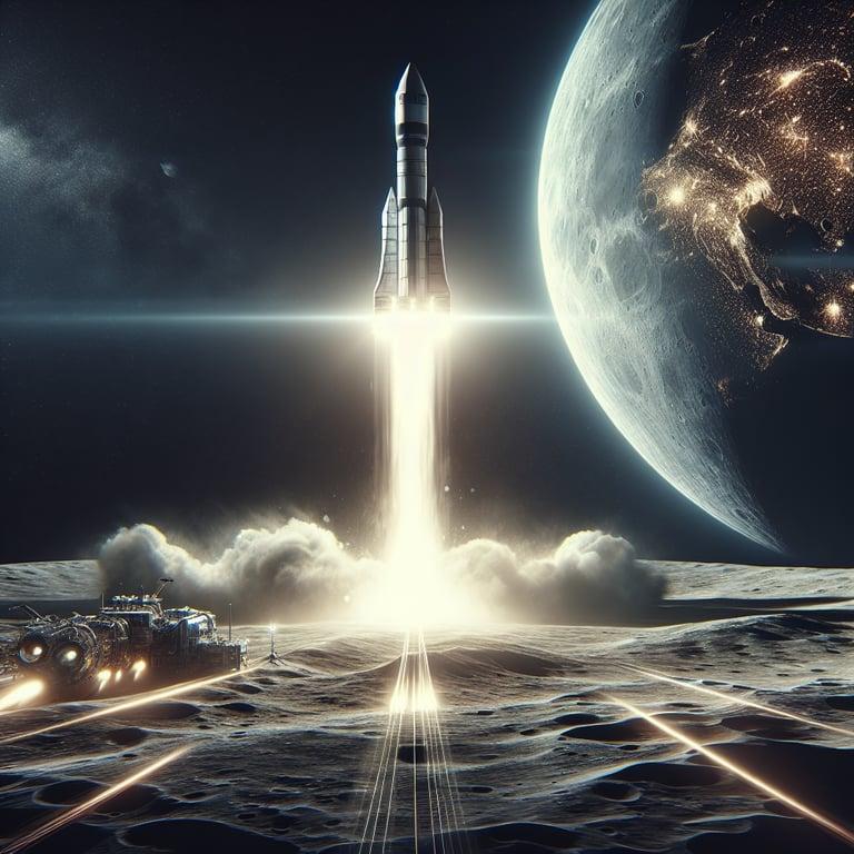 Banner for NASA's Lunar Blitz: Beating China to Moon's Best Spots with Nuclear Power!