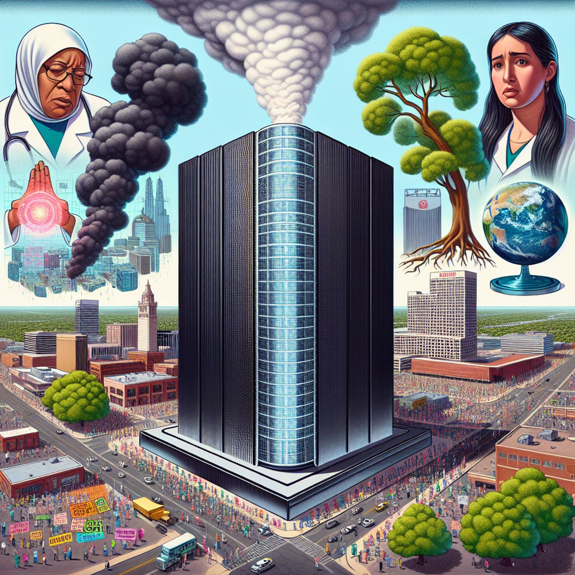 Banner for Elon Musk's 'Colossus' Supercomputer in Memphis Faces Backlash Over Environmental and Health Concerns