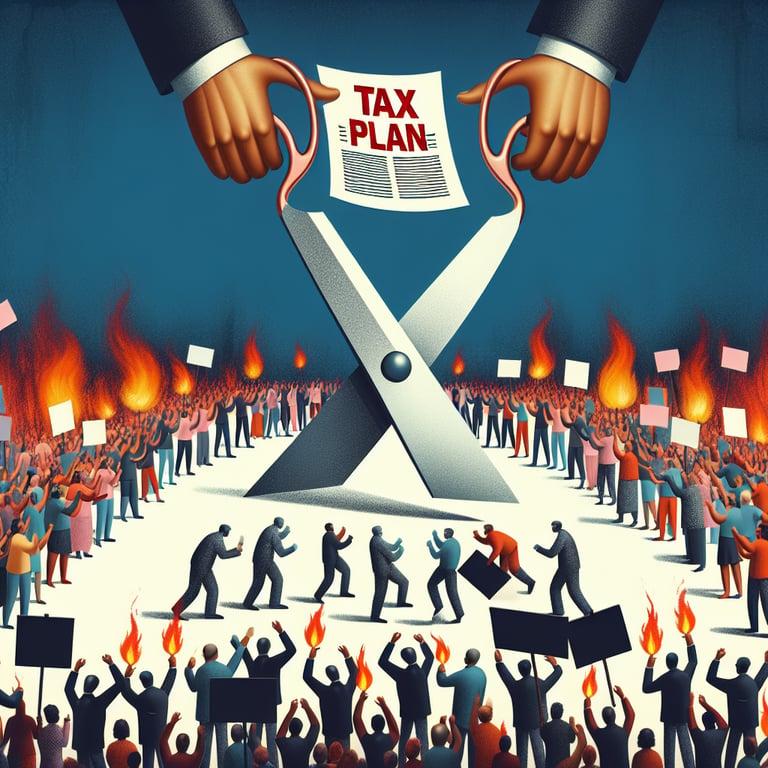 Banner for IRS Cuts: Trump's Controversial Tax Plan Meets Public Backlash