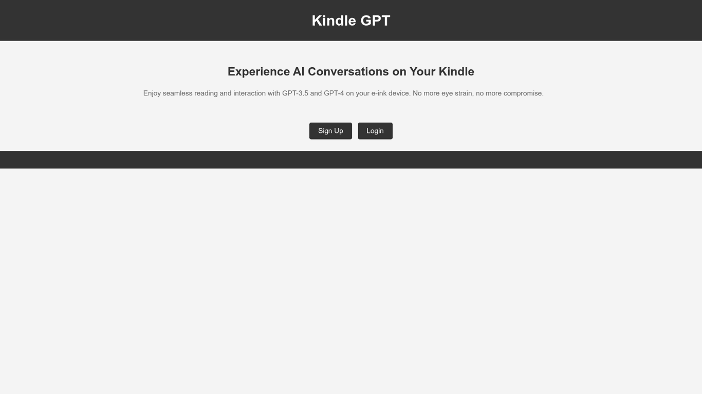 Kindle GPT screenshot