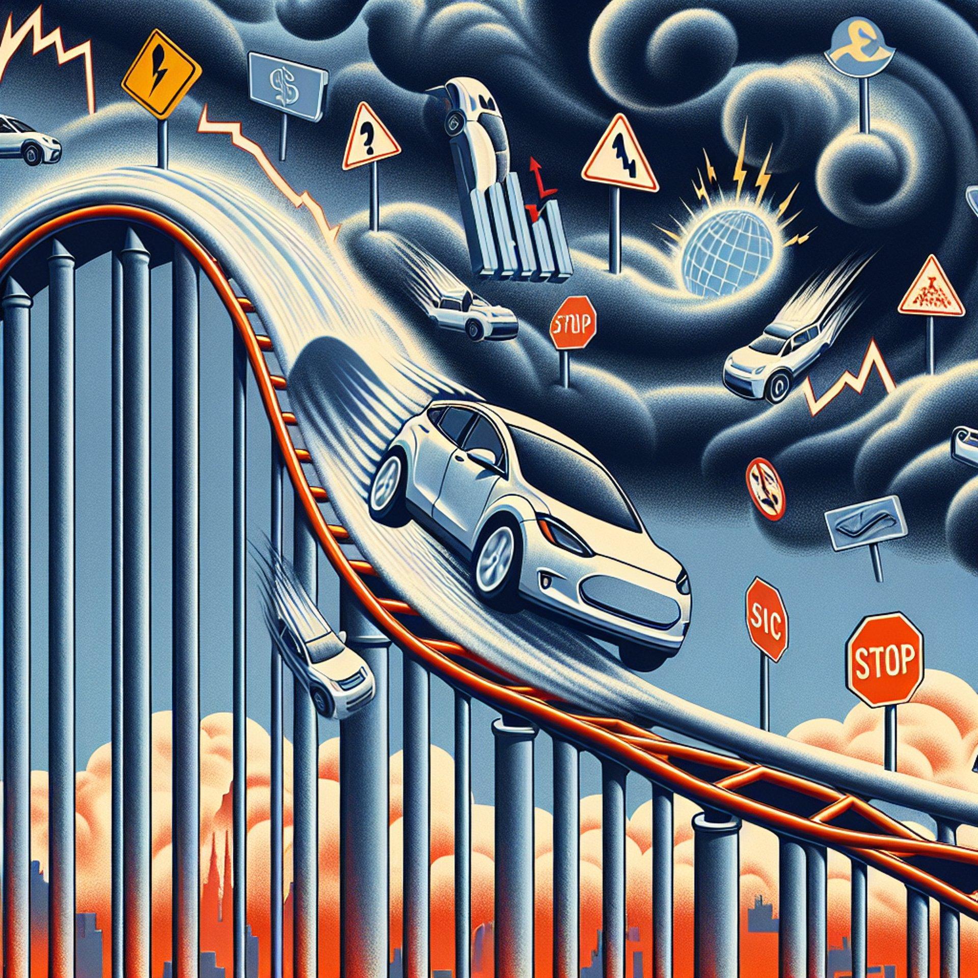 Banner for Tesla's Tumultuous Ride: Stock Plummets Amid Elon Musk's Political Storm