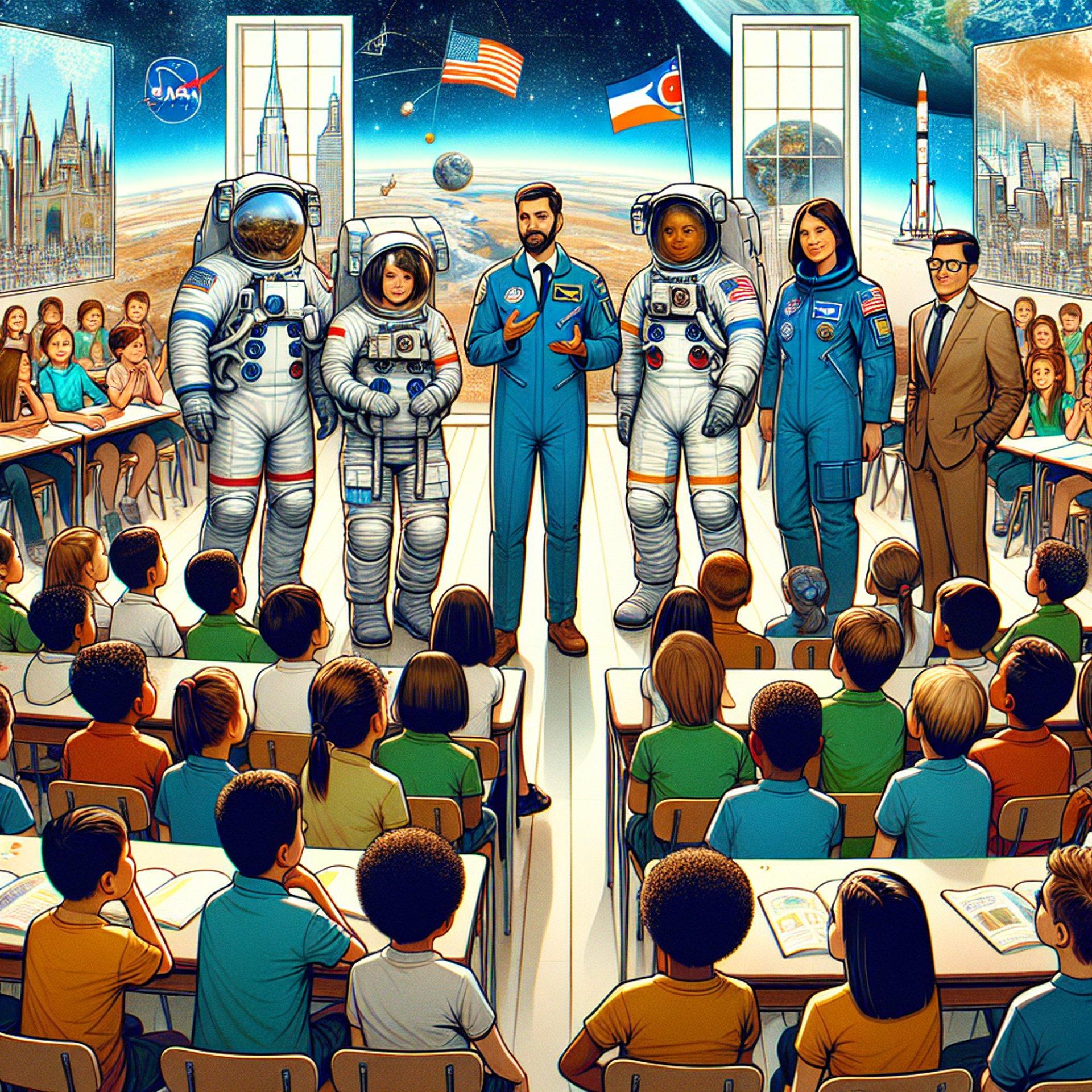 Banner for NASA and JAXA Astronauts Team Up for Student Q&A Bonanza in New York and Ohio!