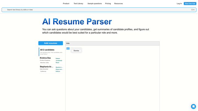 Thumbnail image for AI Resume Parser