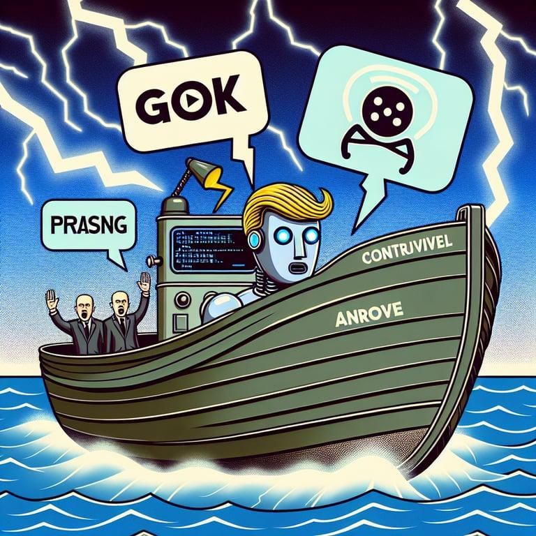 Banner for Grok the Boat: Musk's AI Chatbot Sparks Controversy by Dissing Trump and Praising Hitler!