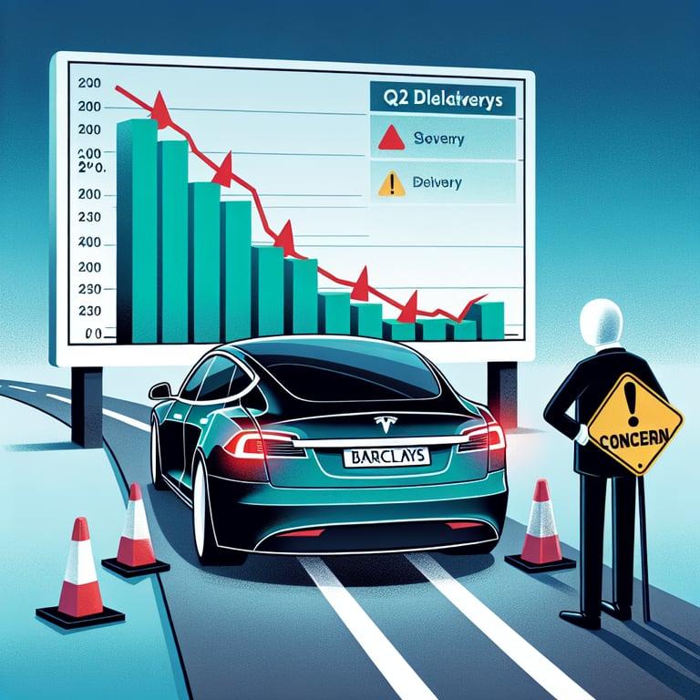 Banner for Tesla's Q2 Delivery Projections Hit a Speed Bump: Barclays Analyst Raises Concerns