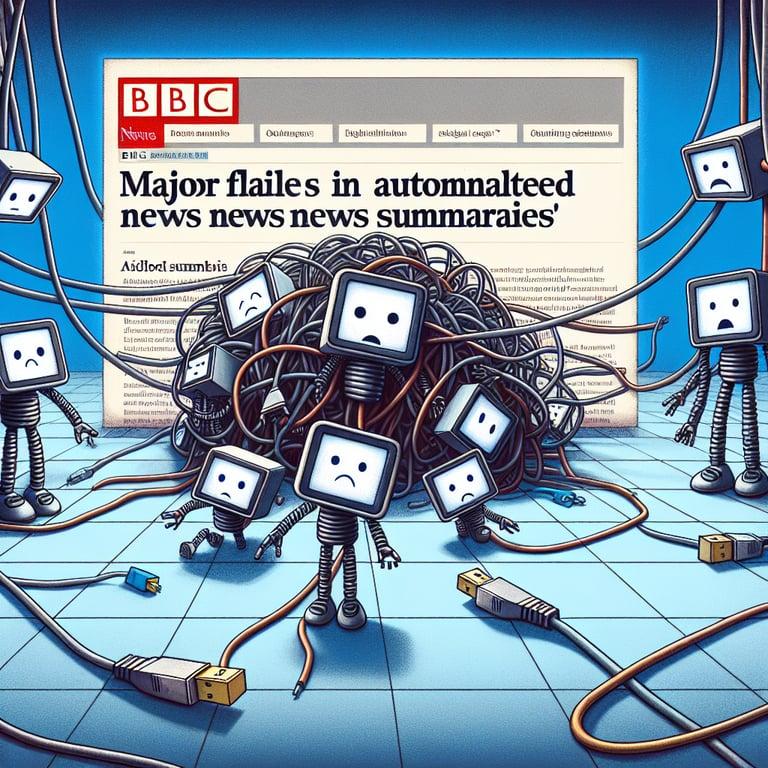 Banner for AI Chatbots Stumble: BBC Unveils Major Flaws in Automated News Summaries