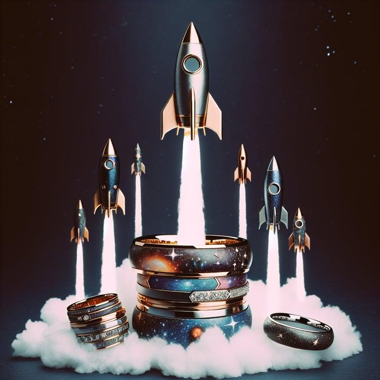 Banner for Blast Off Your Wedding with Manly Bands' Stellar NASA-Inspired Collection!