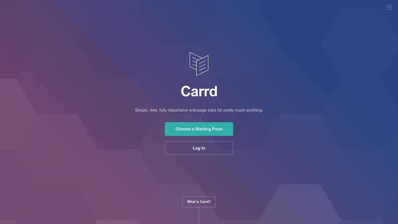 Carrd screenshot