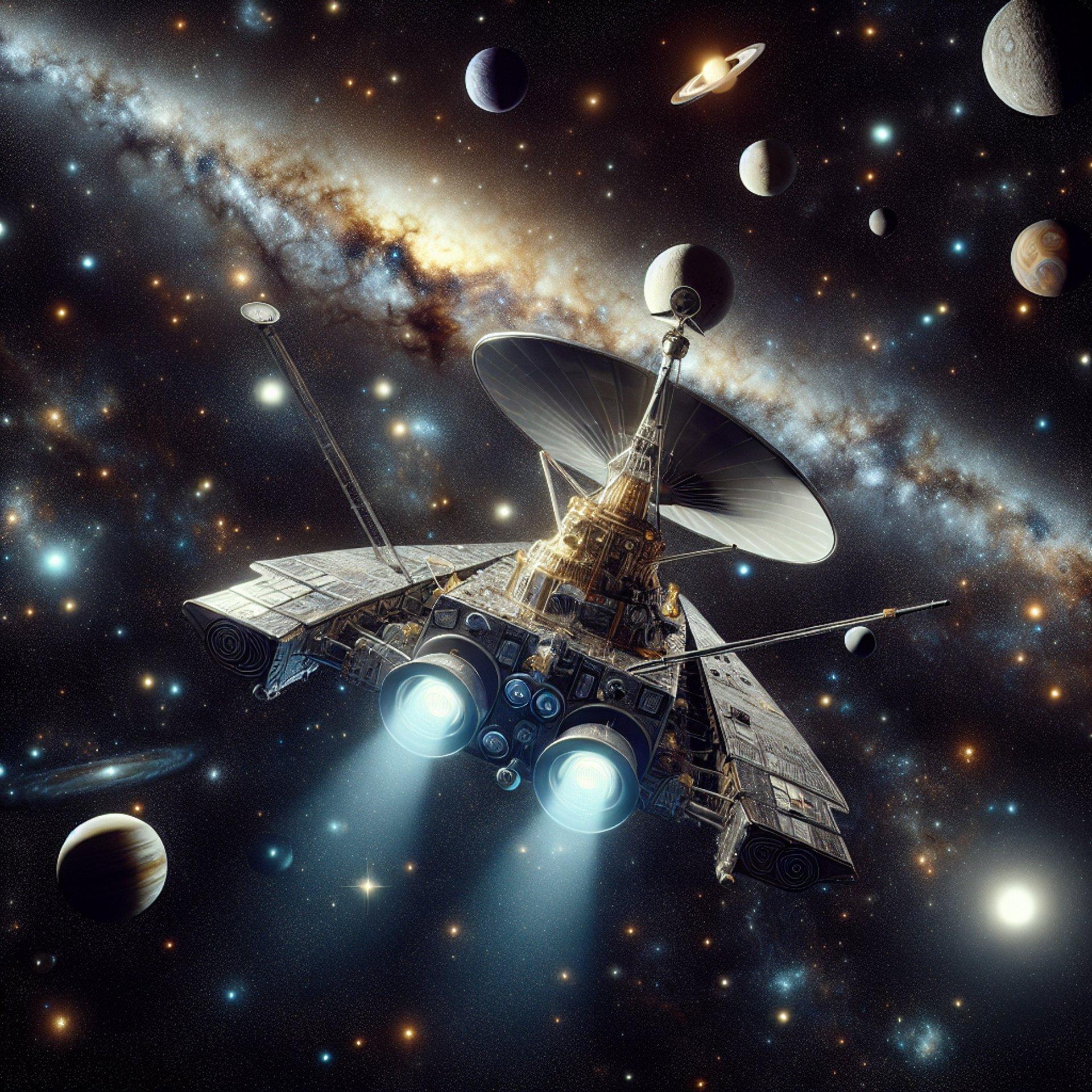 Banner for Voyager 1: NASA's Thruster Miracle in the Vastness of Space!