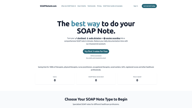 Thumbnail image for SOAP Note AI