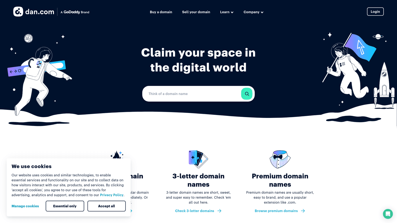 Dan.com screenshot