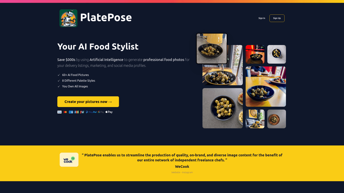 PlatePose screenshot