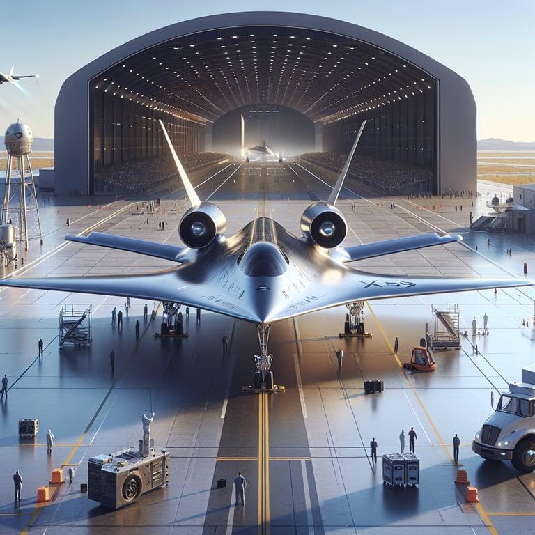Banner for NASA's X-59 Completes Pioneering 'Aluminum Bird' Ground Tests