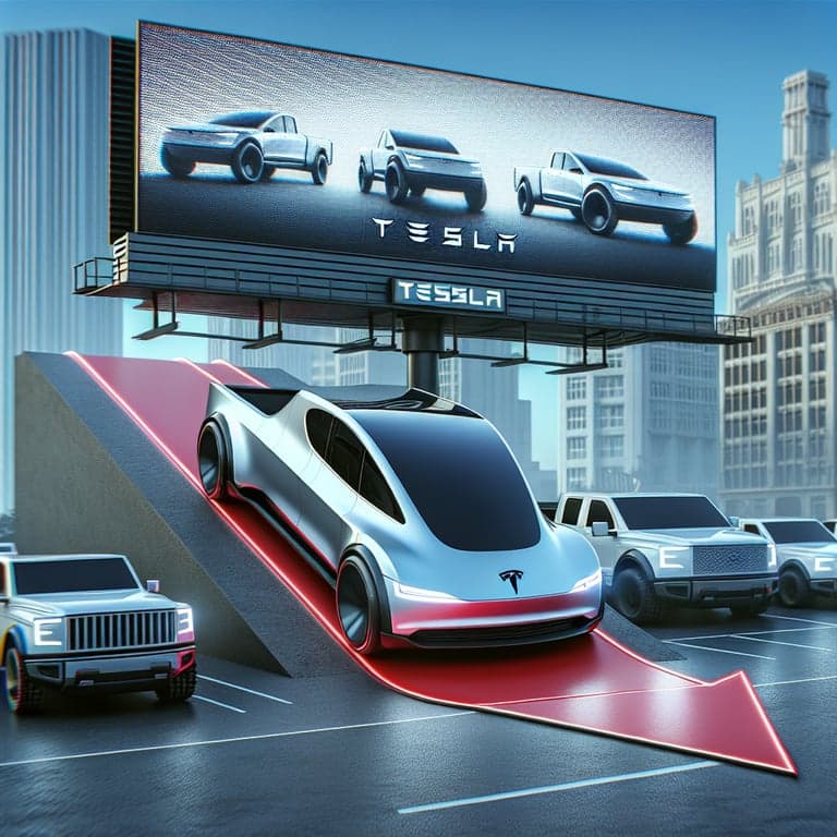 Banner for Tesla's New Cybertruck Model Takes a Price Dive — Competitors Beware!