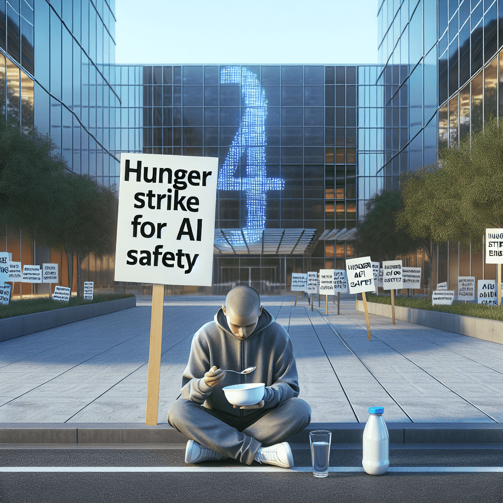 Banner for Protesting for AI Safety: Guido Reichstadter's Hunger Strike Ends at Anthropic HQ