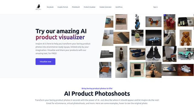 Thumbnail image for AI product visualizer