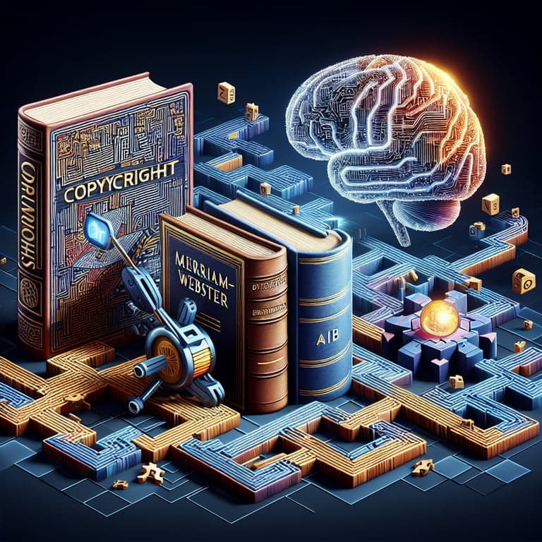 Banner for Merriam-Webster and Britannica: Taking On AI with a Copyright Conundrum