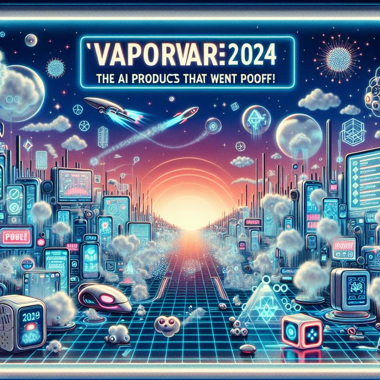 Banner for Vaporware in 2024: The AI Products That Went Poof!