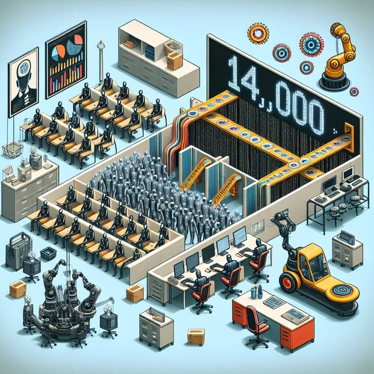 Banner for Amazon Links 14,000 Job Cuts to AI Advances: Streamlining Through Automation