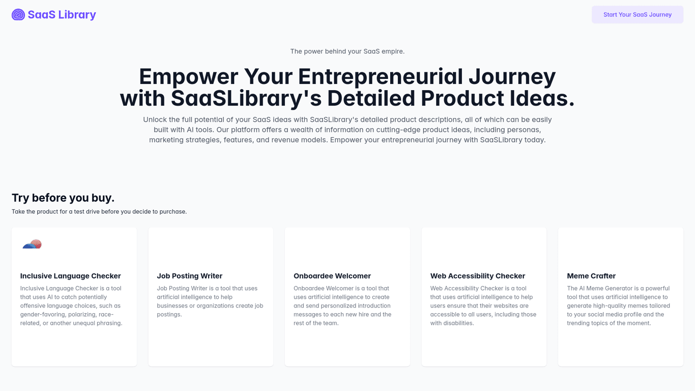 SaaS Library screenshot