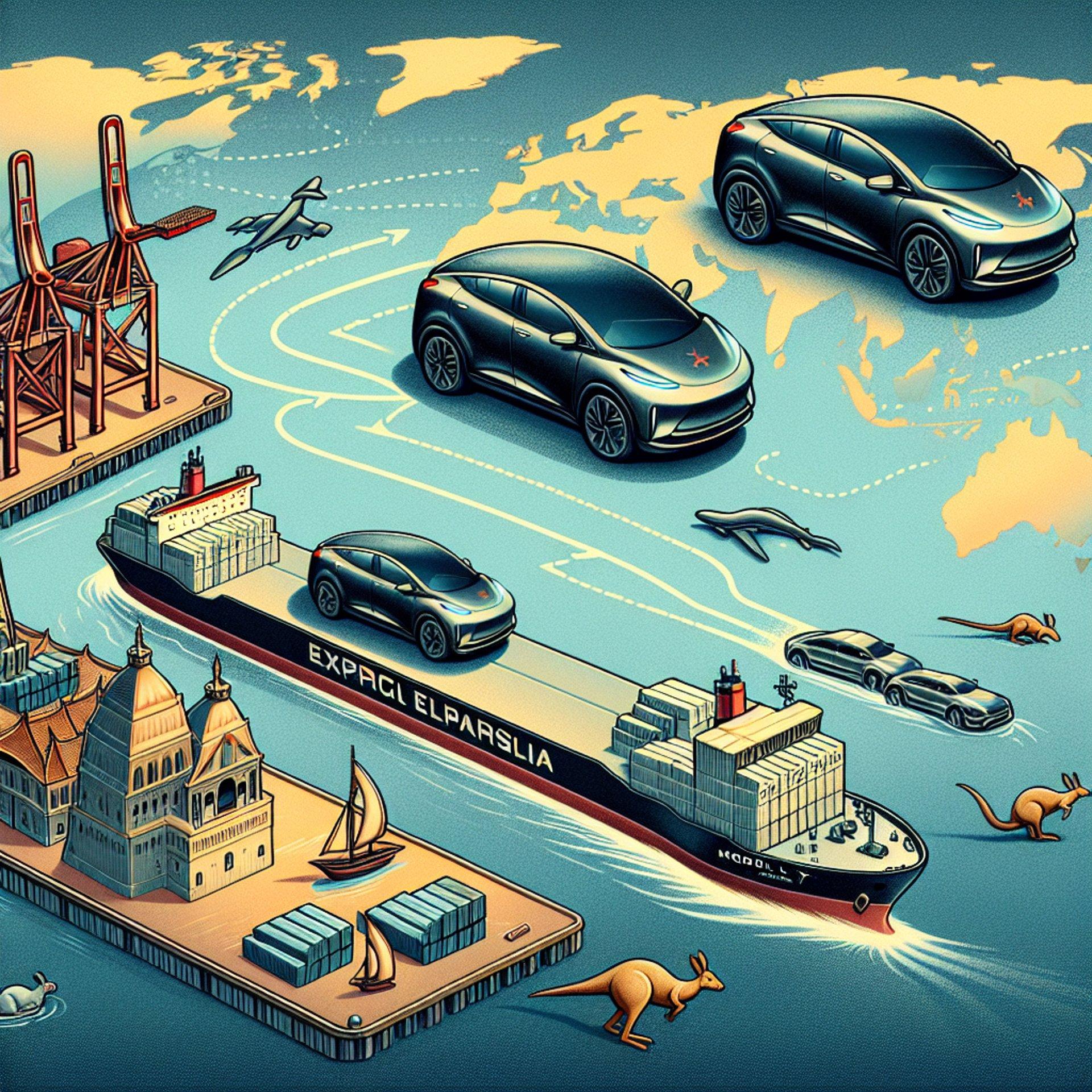 Banner for Tesla Ships New Model Y from Shanghai to Australia: A First for International Exports