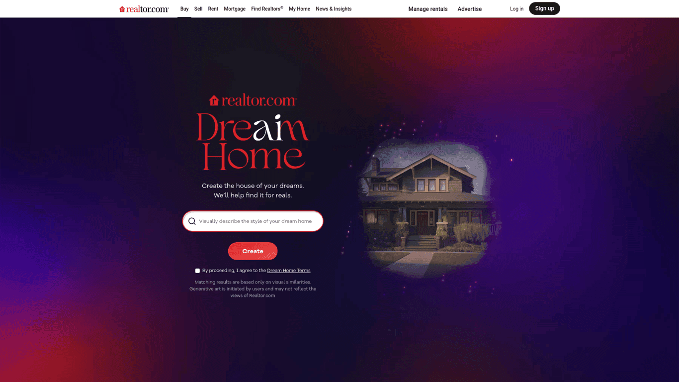 AI Dream Home | Realtor.com screenshot