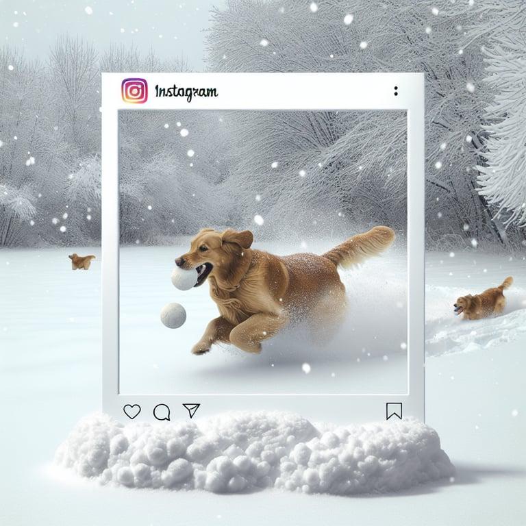 Banner for Golden Retriever's Snowy Fetch Adventure Takes Instagram by Storm!