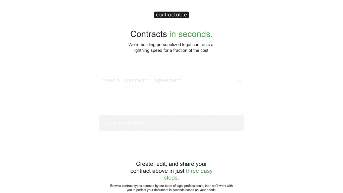 Contractable screenshot