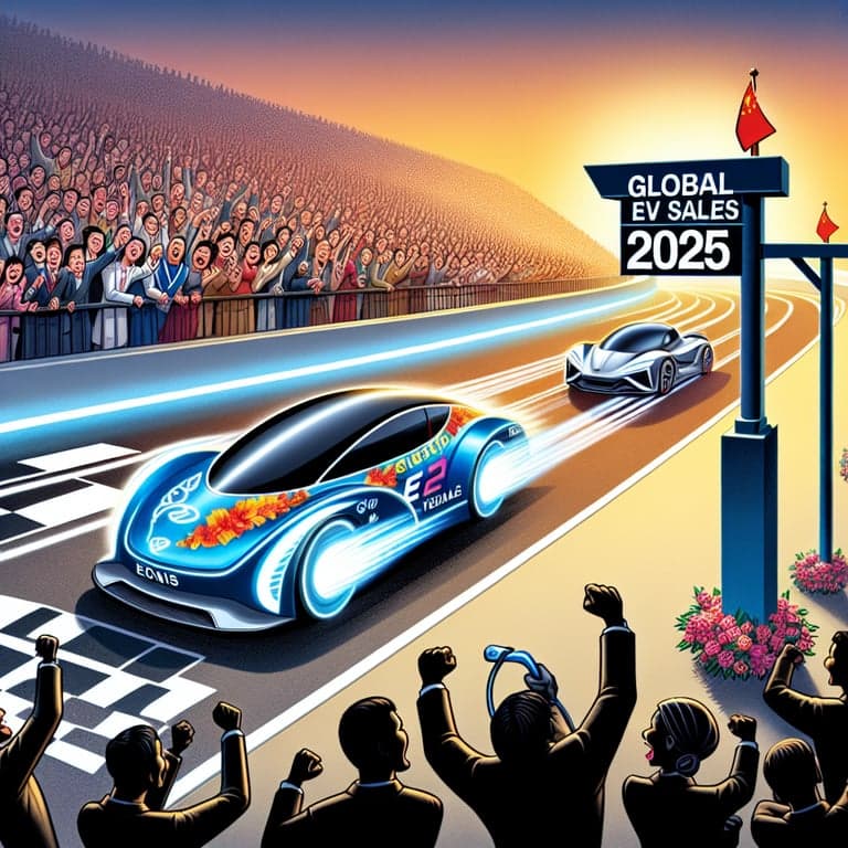 Banner for China's BYD Zooms Past Tesla to Lead Global EV Sales by 2025