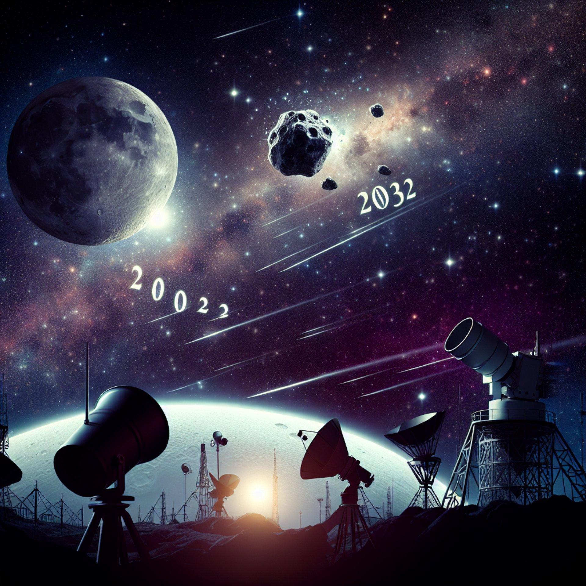 Banner for NASA Raises Alarm: Asteroid Might Hit the Moon in 2032!