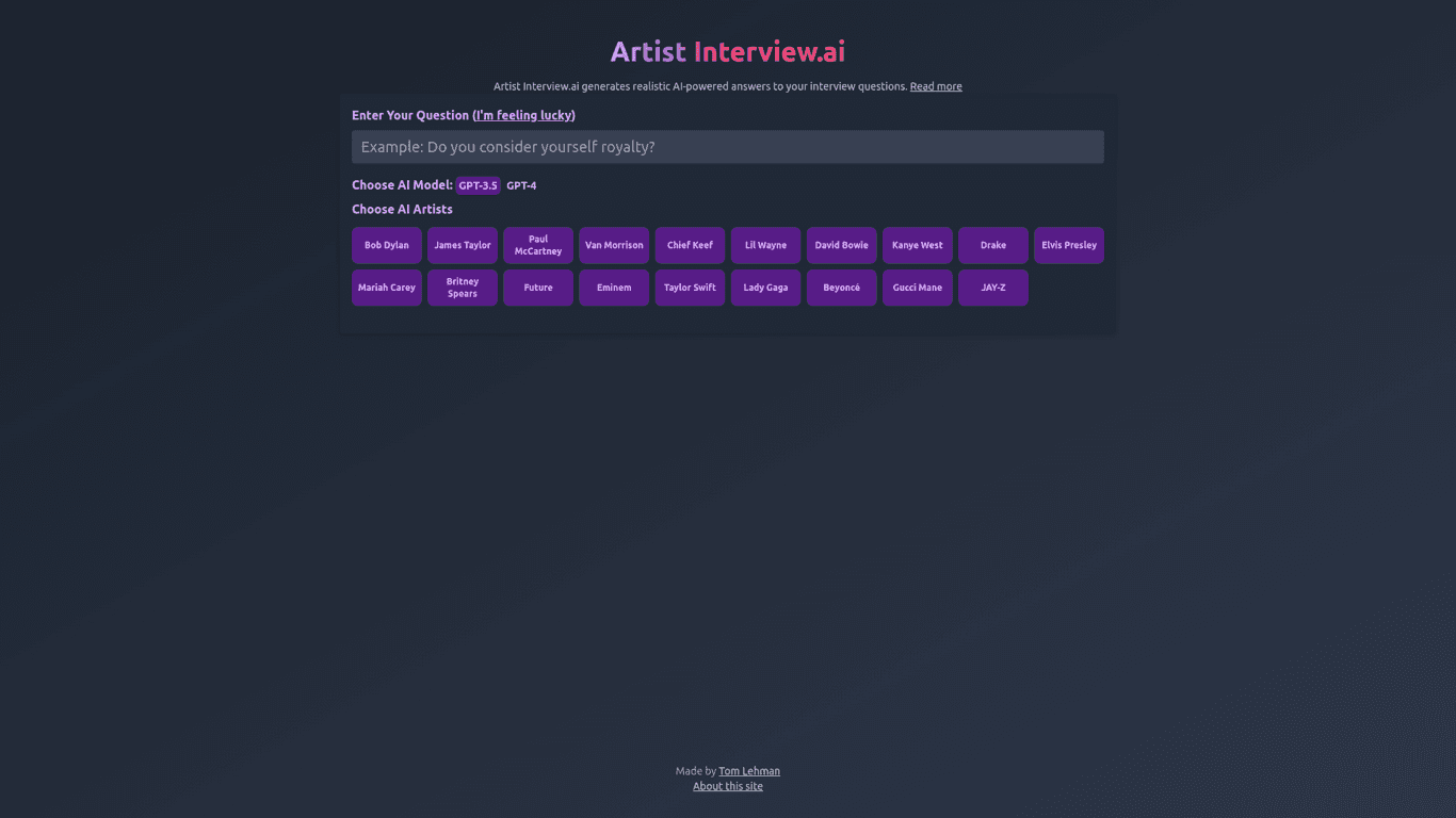 Artist Interview.ai screenshot