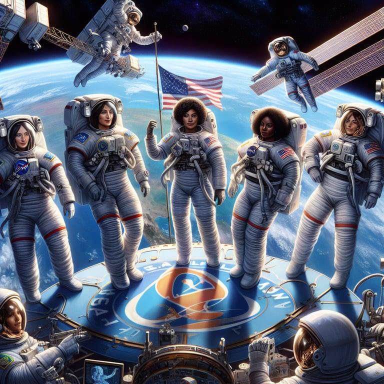 Banner for NASA's 5th All-Female Spacewalk: A Giant Leap for Women in Space