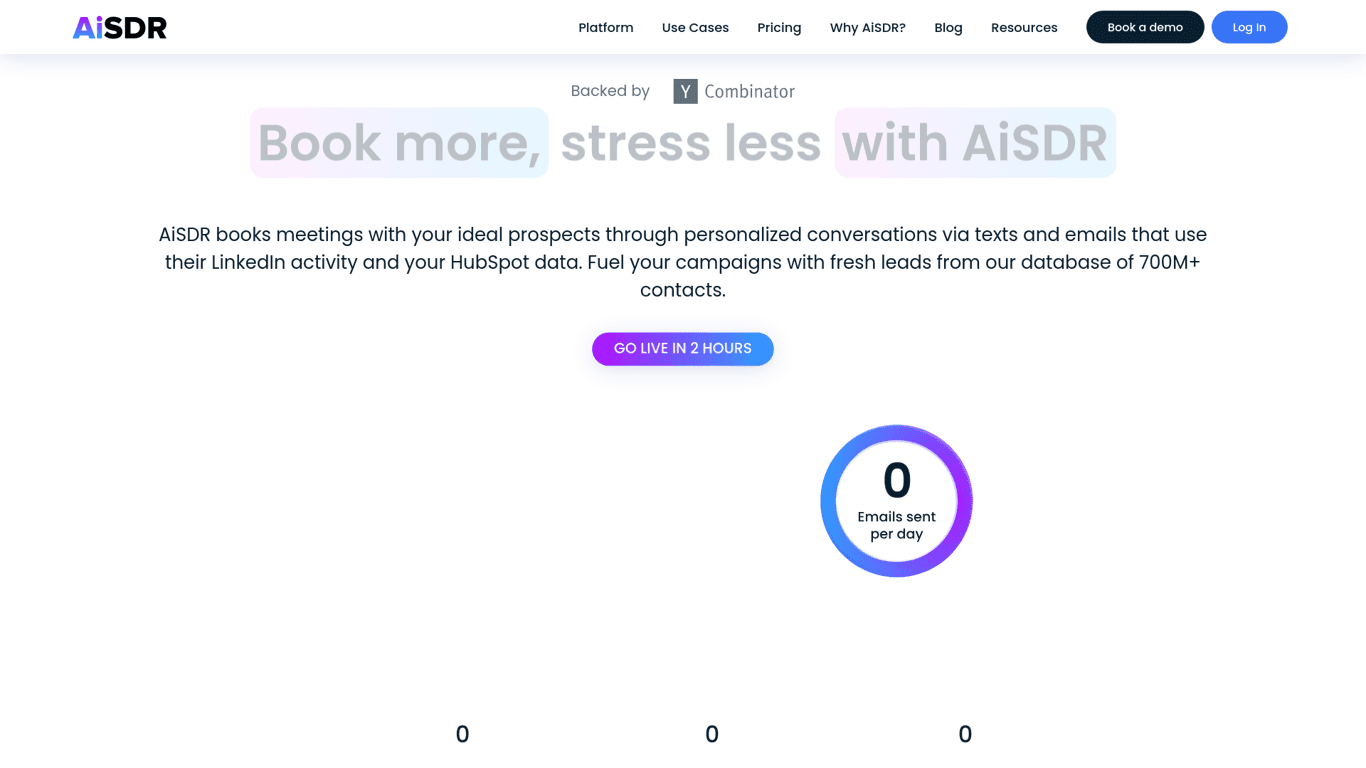 AiSDR – Your first AI SDR screenshot