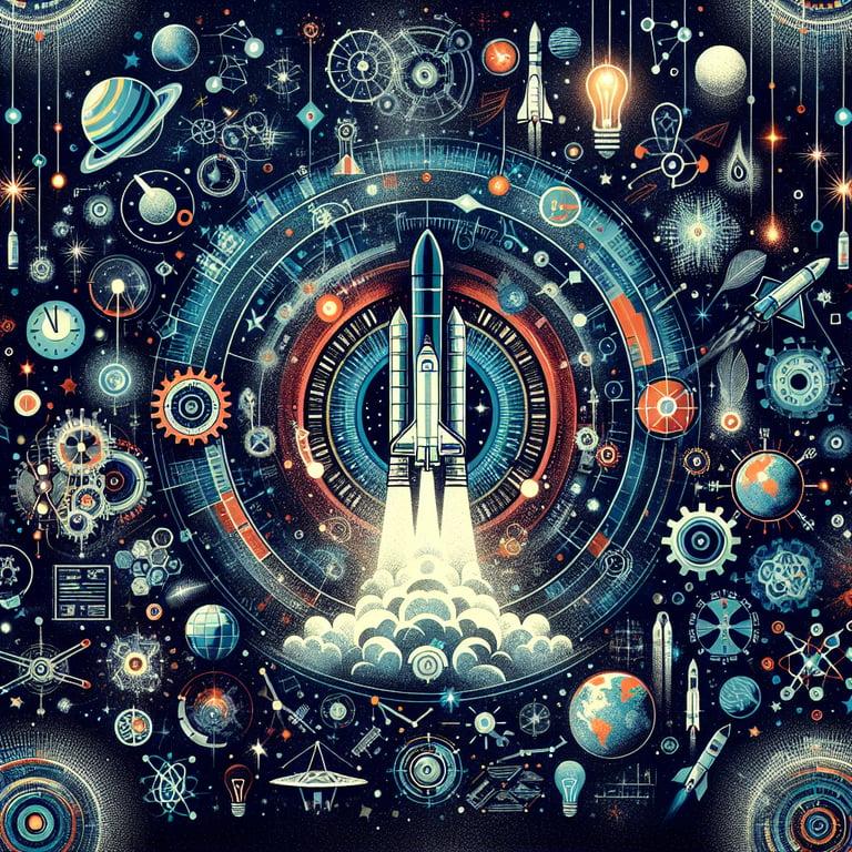 Banner for ISRO's 100th Mission: A Cosmic Century of Innovation and Milestones!