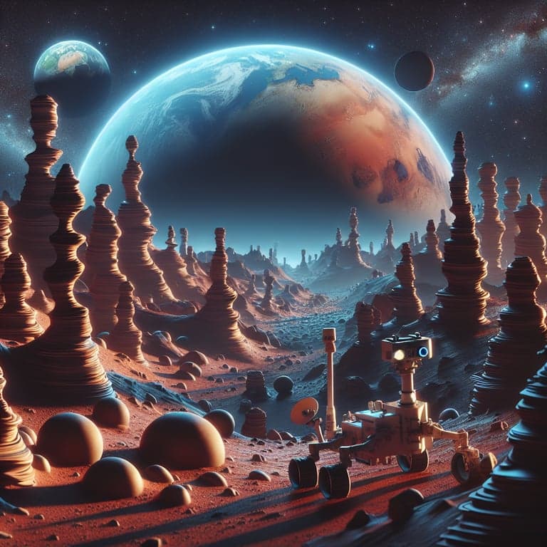 Banner for NASA's Mars Photo Sparks Buzz: Martian Trees or Just Rocks?