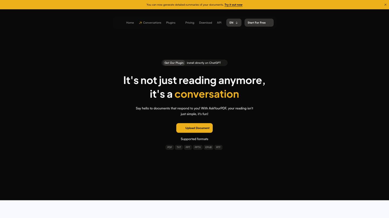 Ask Your PDF screenshot