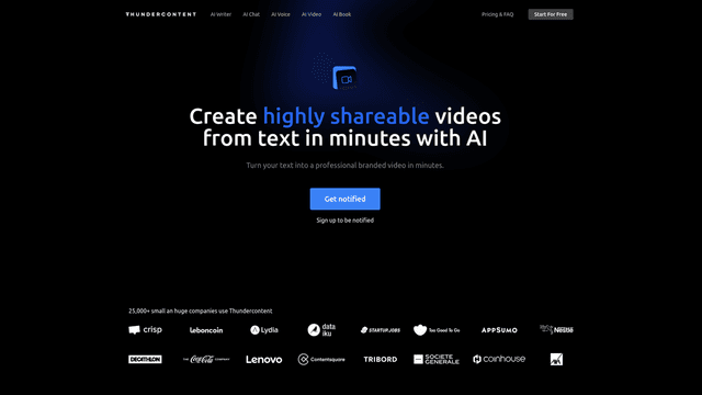 Thumbnail image for AI Video Editor - Thundercontent