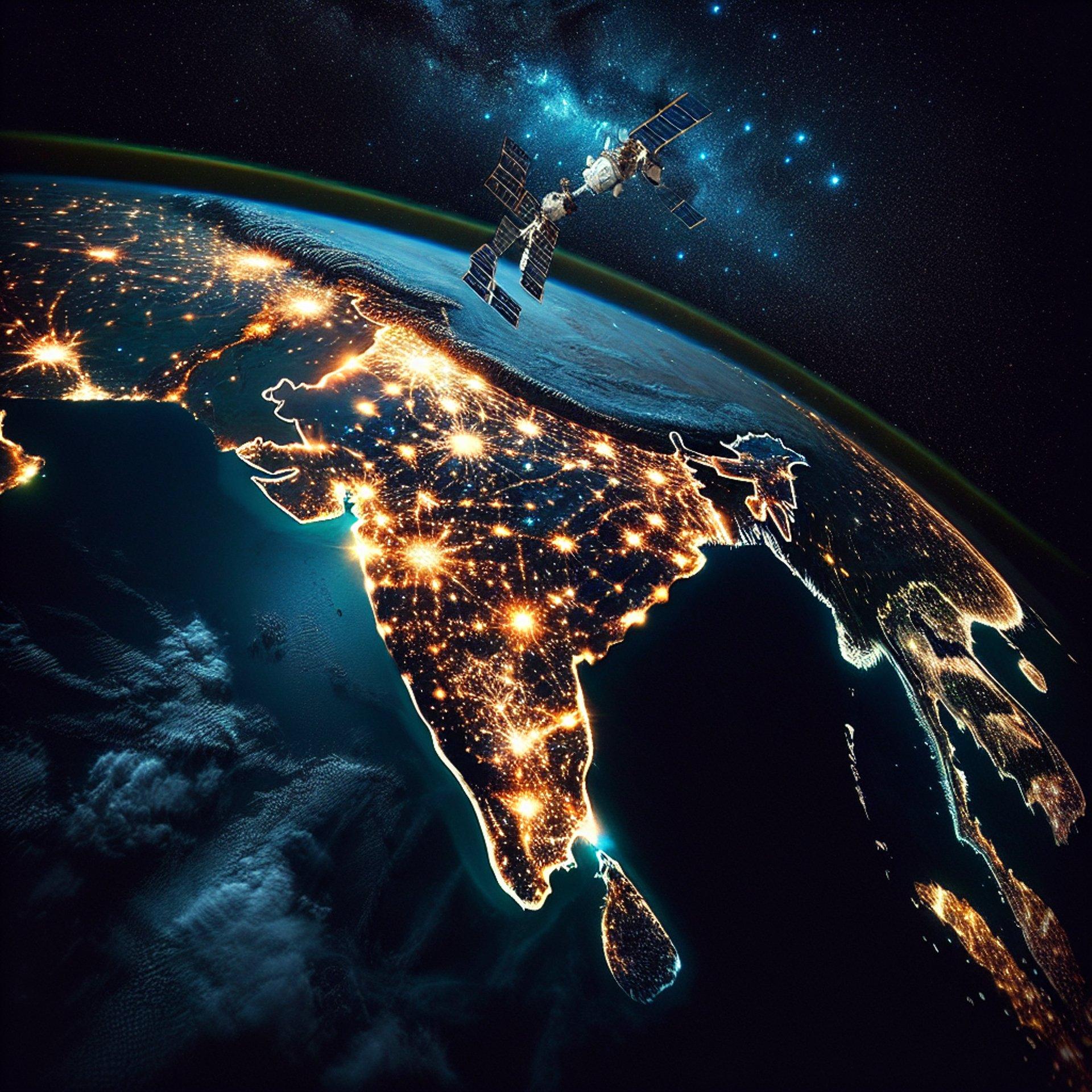 Banner for India Illuminates the Night Sky: ISS Captures Stunning Satellite Imagery