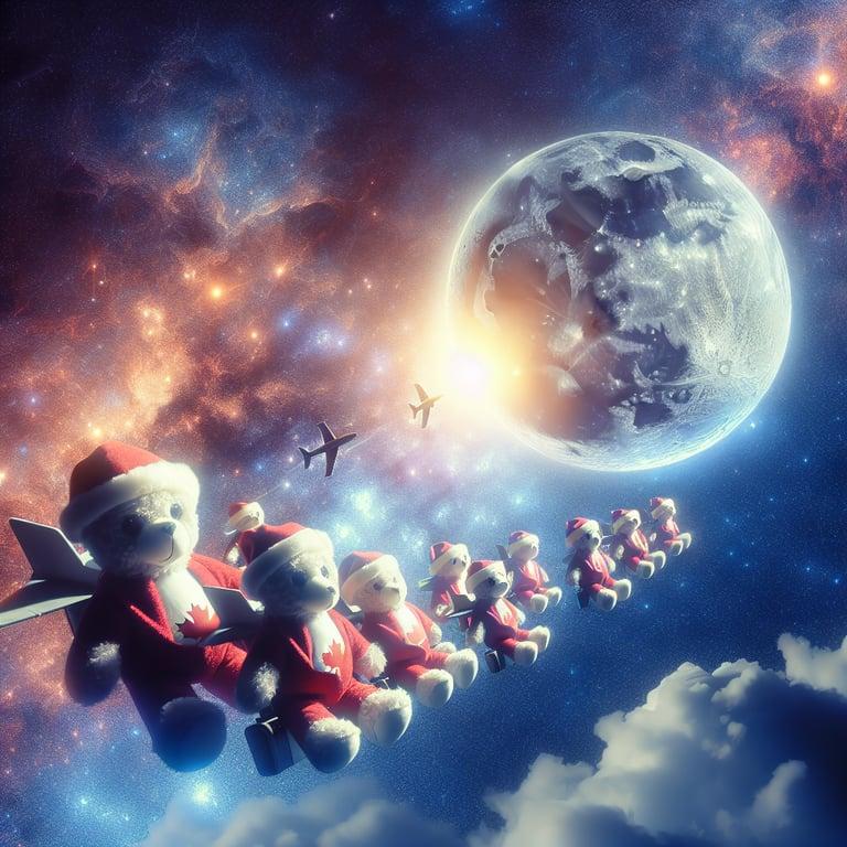 Banner for Canadian Creativity Takes Flight: Plush Passengers Eye the Moon!