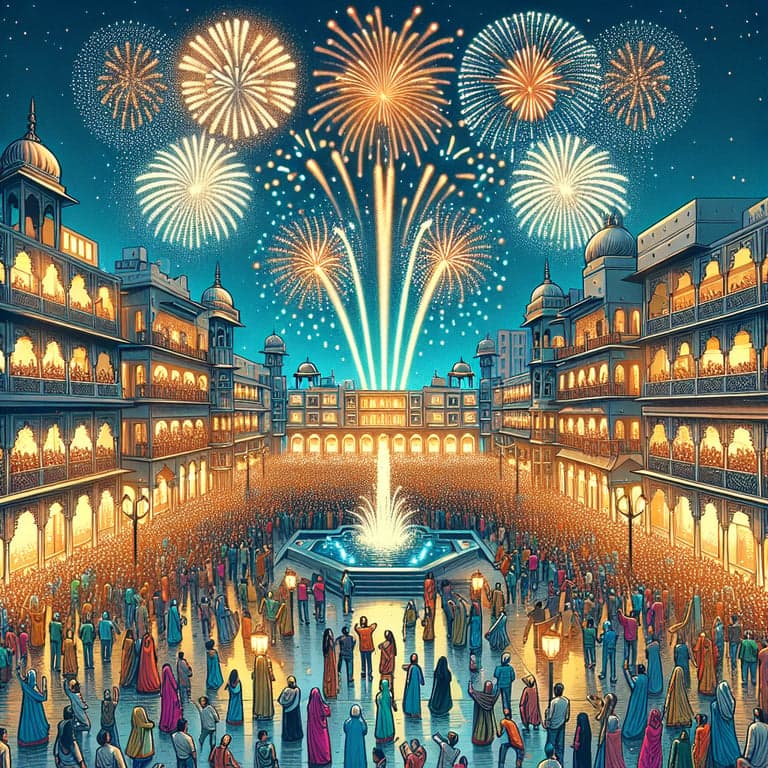 Over 20,000 Gather for Exhilarating Dubai-Style Fireworks at Udaipur's Urban Square Mall!