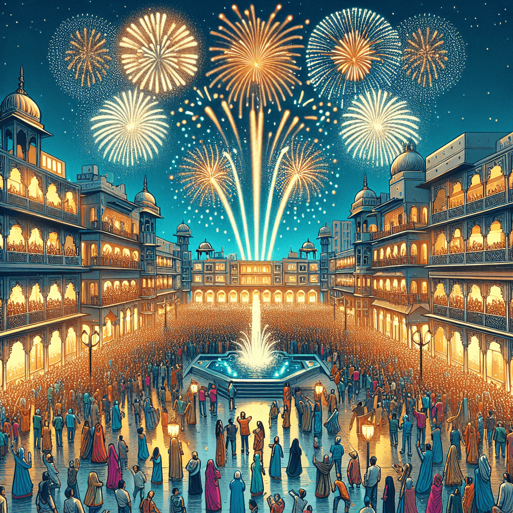 Over 20,000 Gather for Exhilarating Dubai-Style Fireworks at Udaipur's Urban Square Mall!