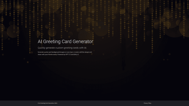 Thumbnail image for AI Greeting Card Generator