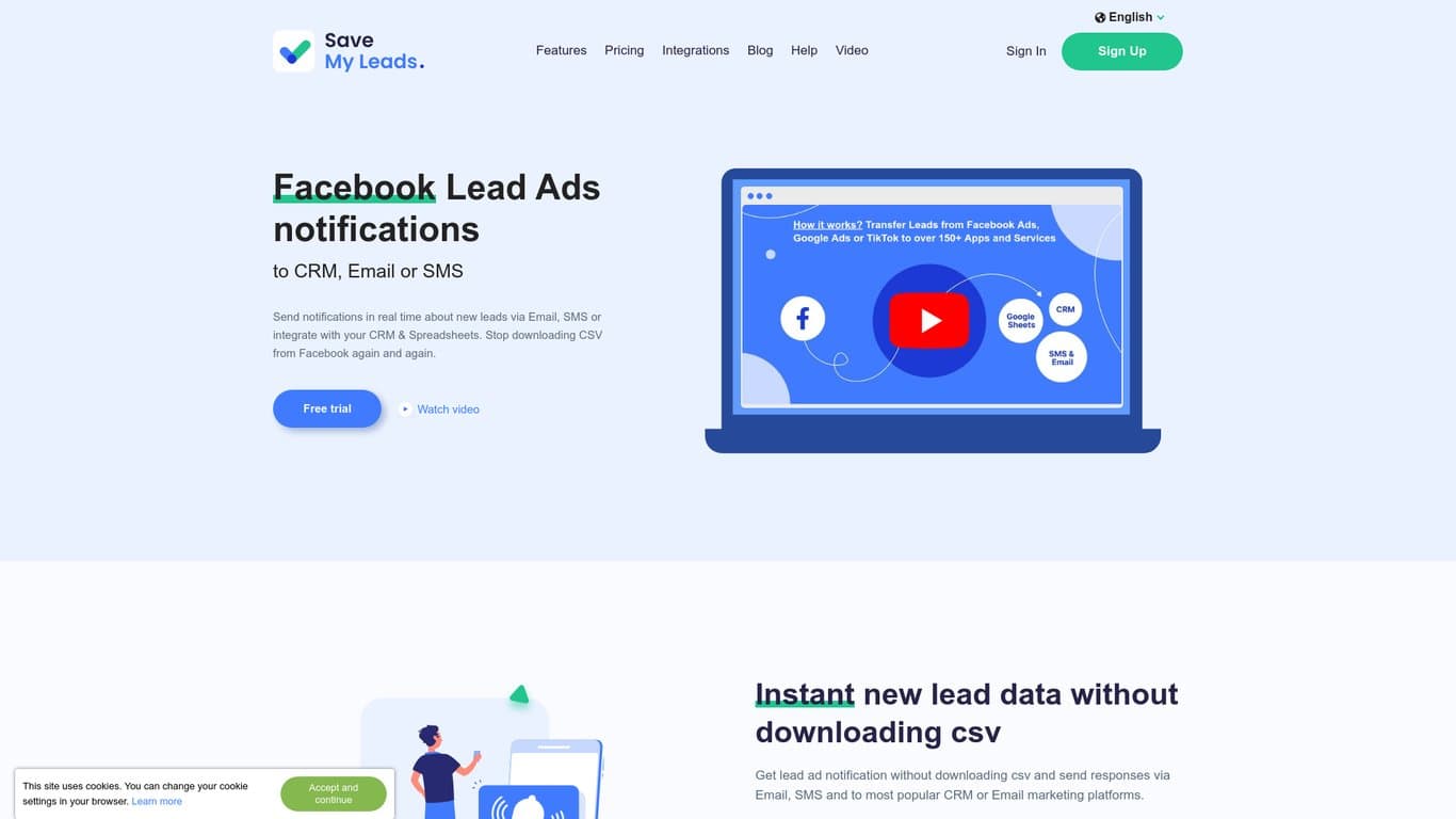 save my leads screenshot