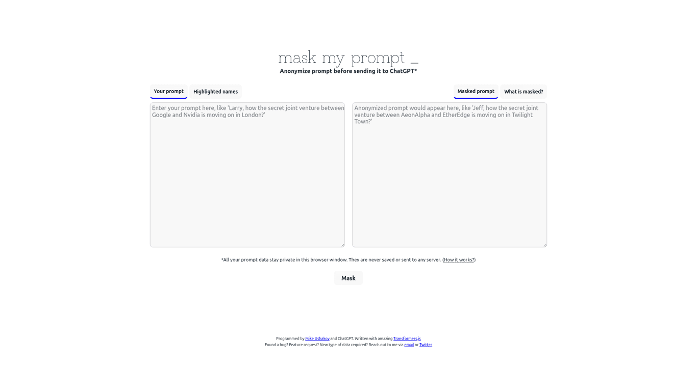 MaskmyPrompt screenshot