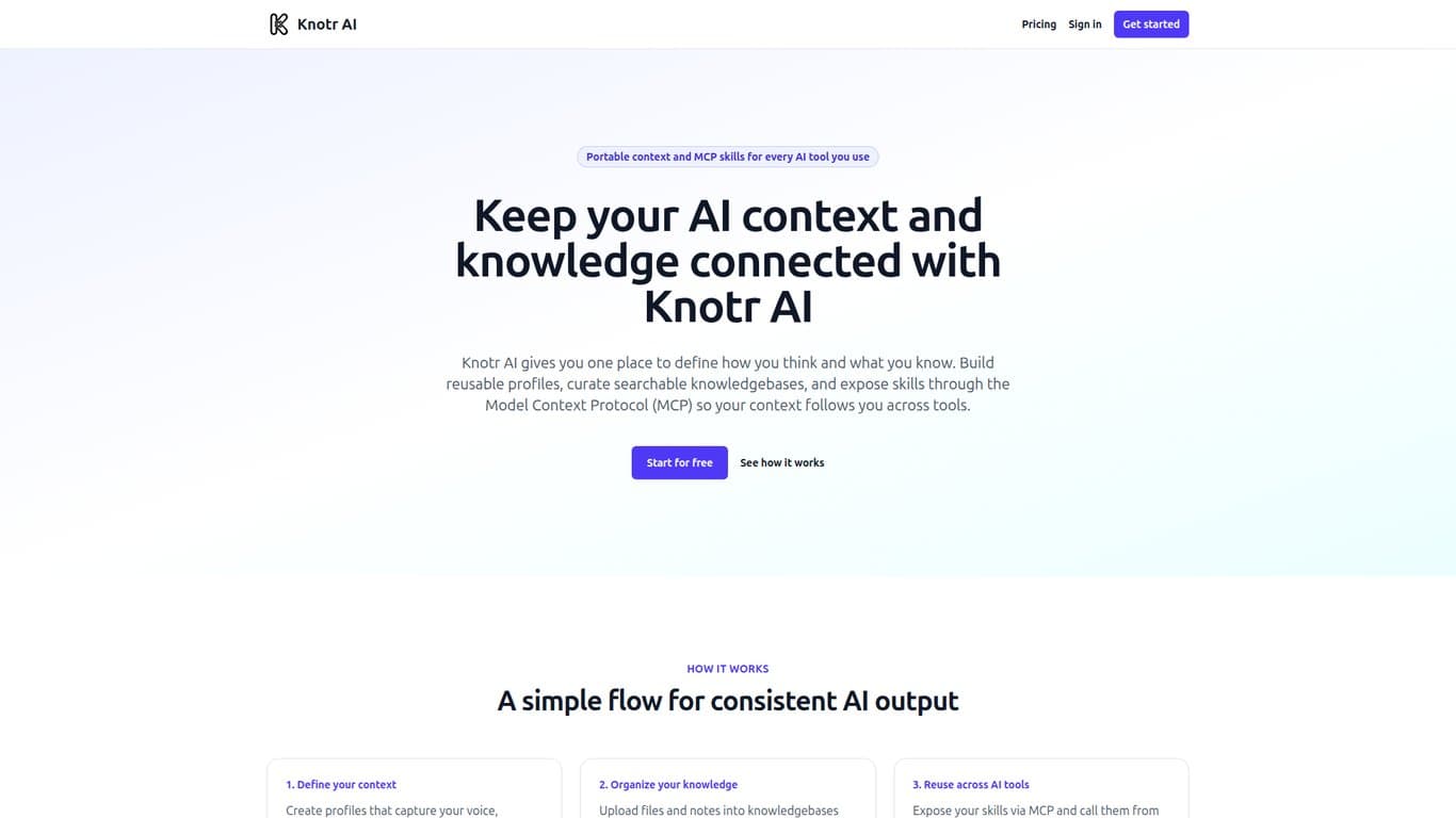 Knotr AI screenshot