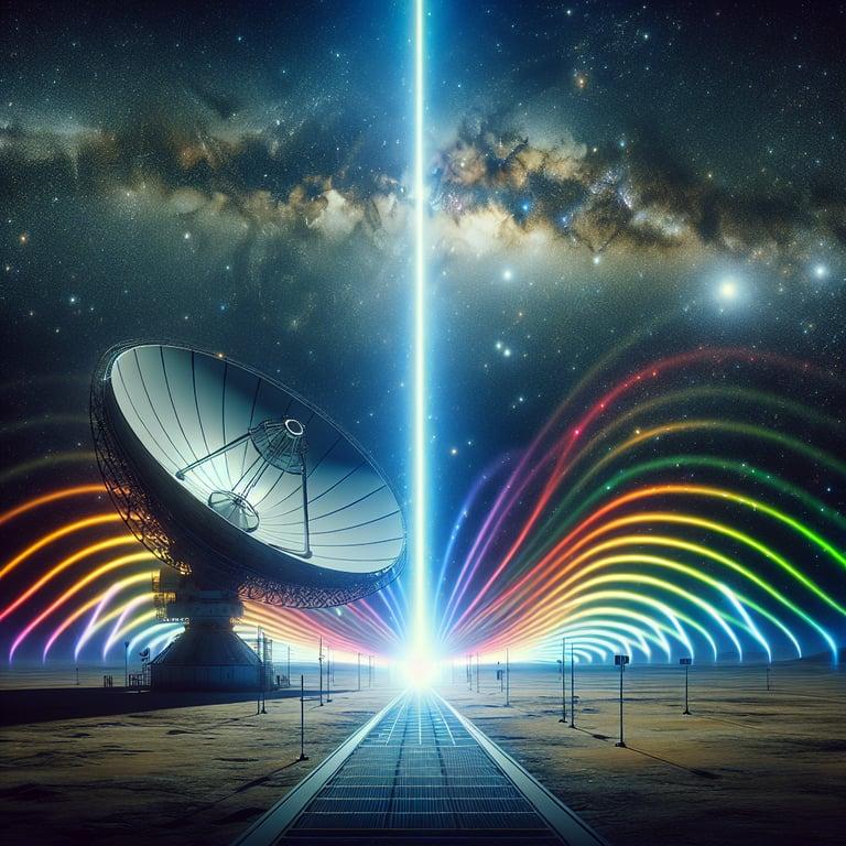 Banner for NASA's Deep Space Network: A Beam of Hope in the Search for Extraterrestrial Intelligence!