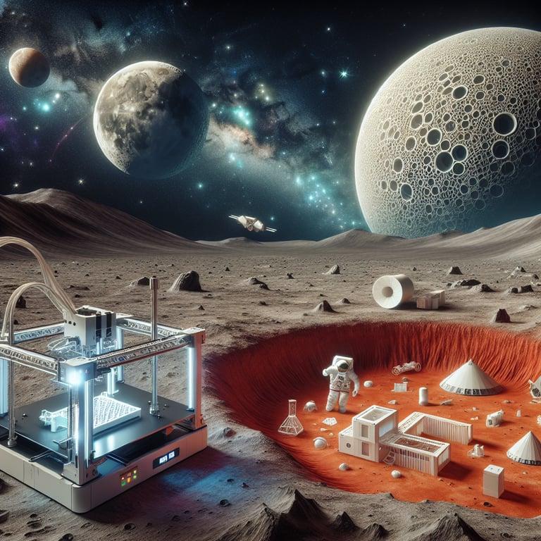 Banner for NASA's Lunar Leap: 3D Printing Hits the Moon and Mars!