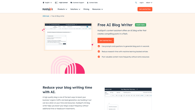 Thumbnail image for AI Blog Writer | HubSpot