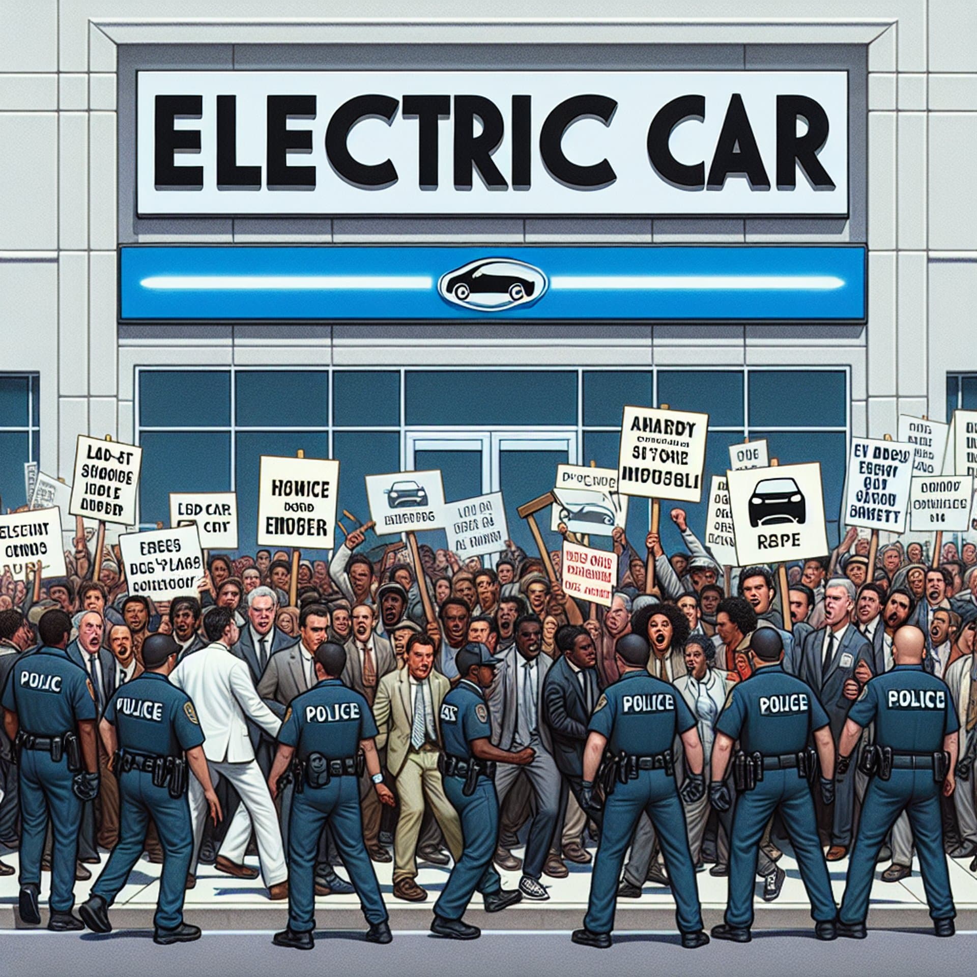 Protestors Rage Against The Machine: Tesla Showrooms Become Epicenters of Controversy
